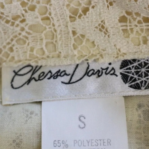 Vintage 1960's Chessa Davis Lace Button Front Blouse - Picture 5 of 5